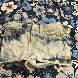Girls denim shorts, gap, slight stain, blue tie-dye shorts